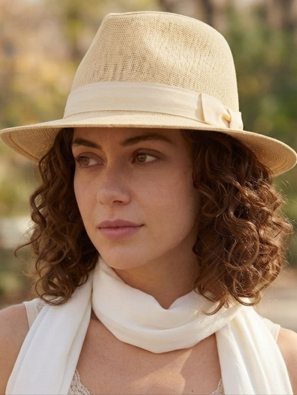 Beloved Millinery Classic Panama Fedora Vintage Style Belted Straw Hat NWT